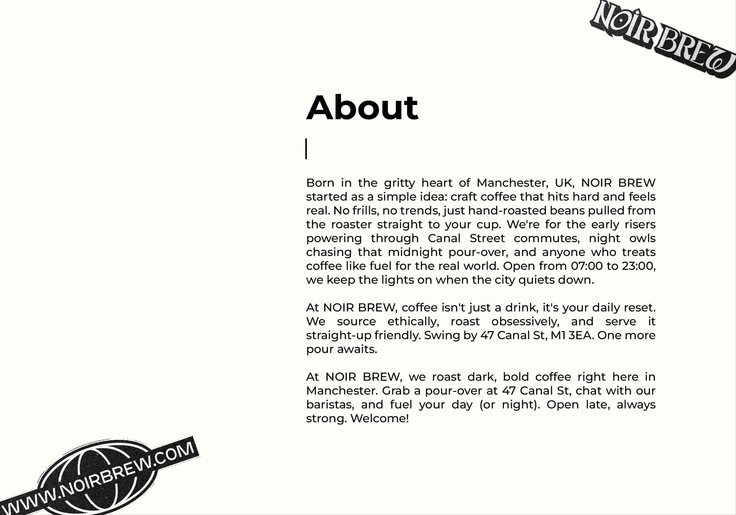 NOIR BREW Logo System