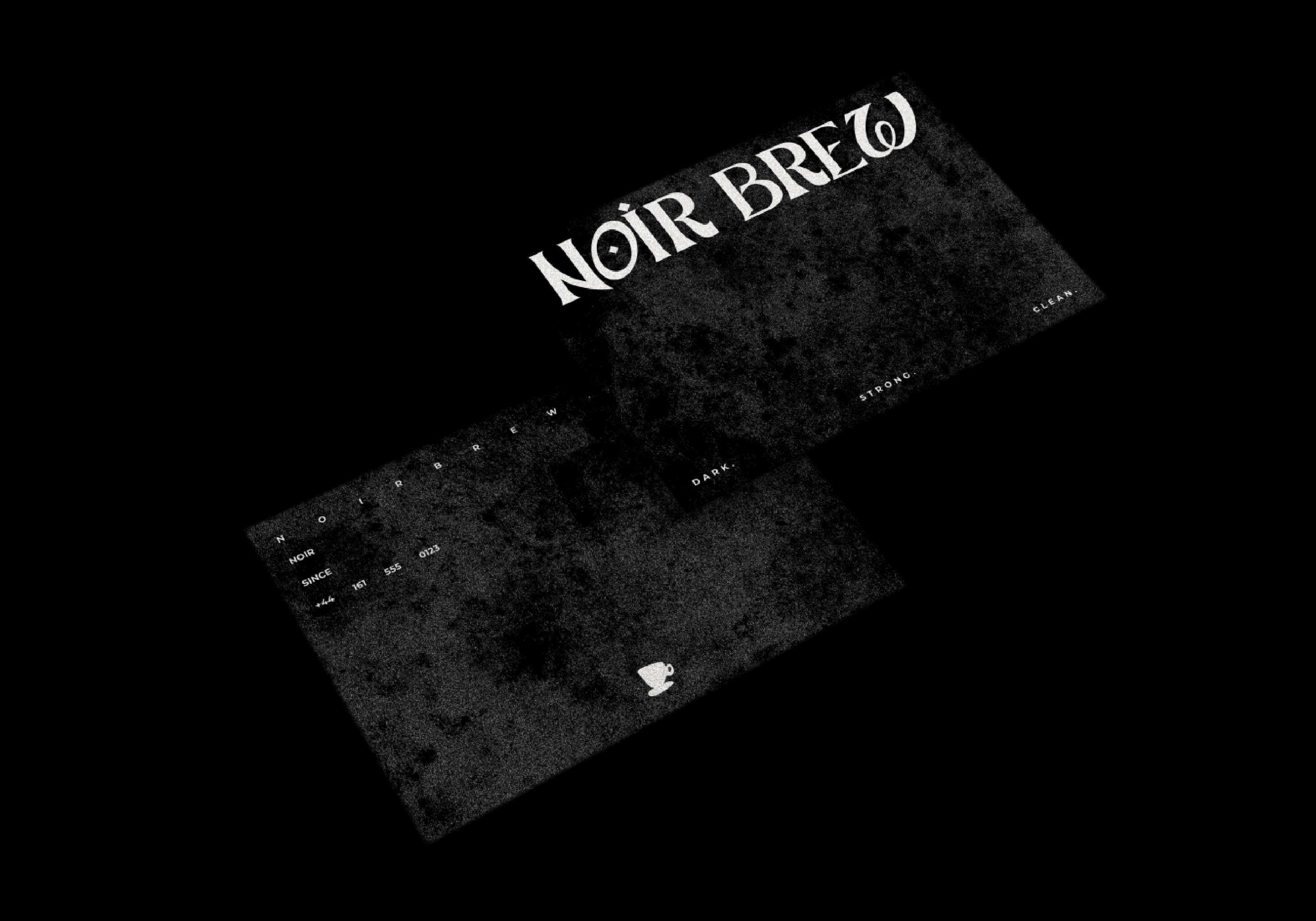 NOIR BREW Menu Design